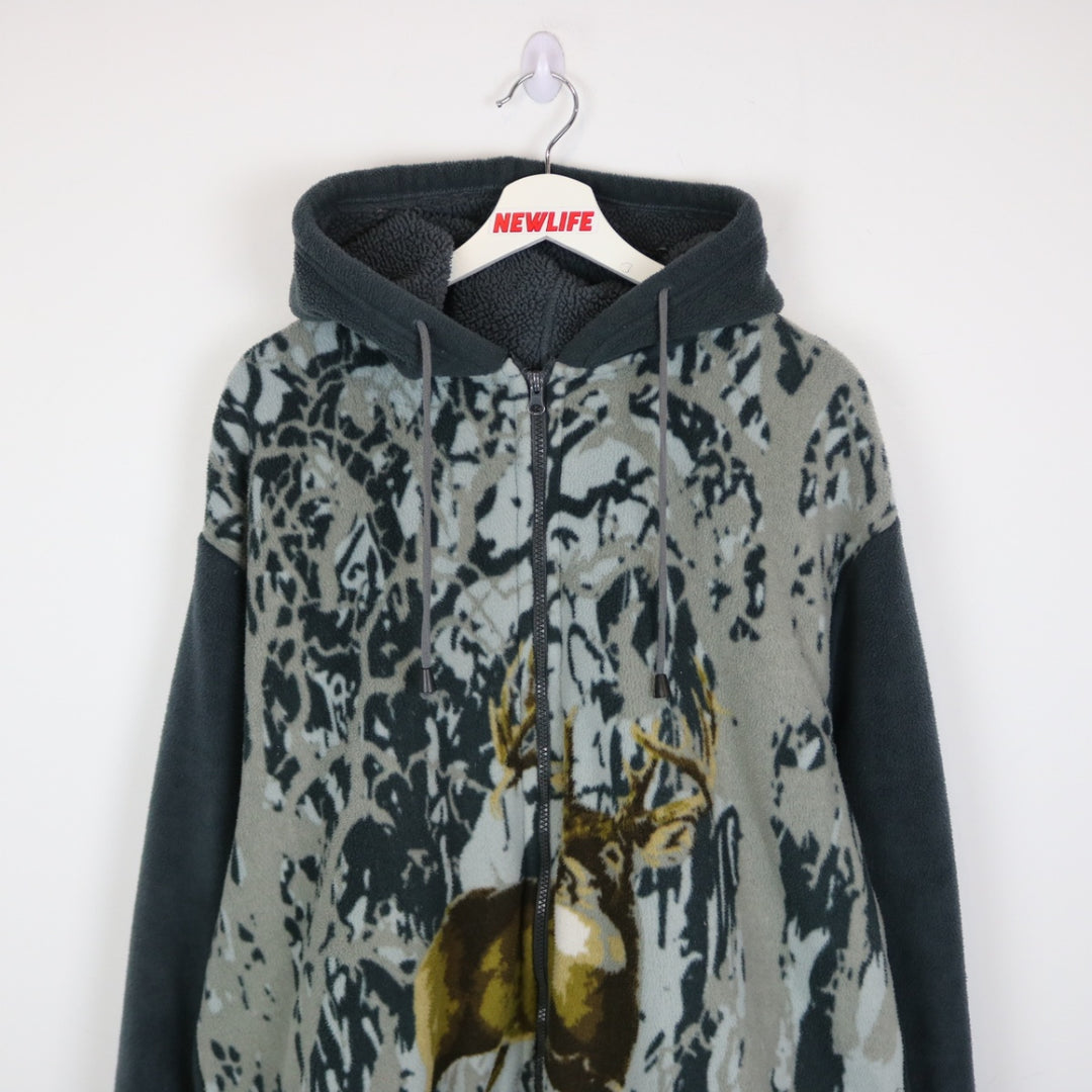 Vintage 00's Deer Nature Fleece Jacket - XL-NEWLIFE Clothing