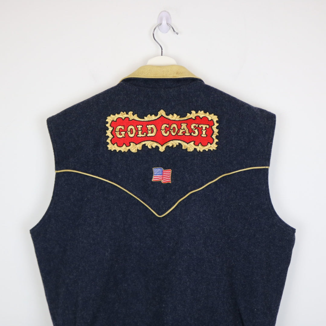 Vintage 2004 National Finals Rodeo Gold Coast Wool Vest - L-NEWLIFE Clothing