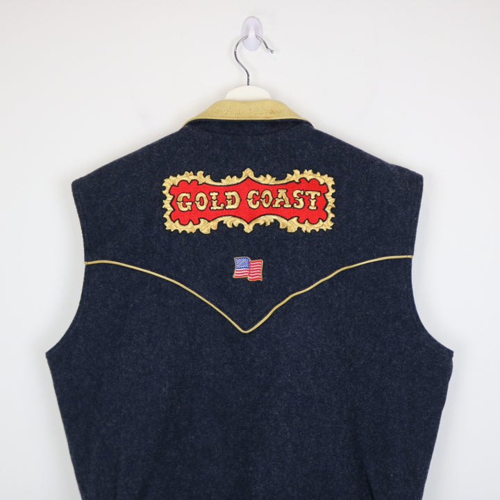 Vintage 2004 National Finals Rodeo Gold Coast Wool Vest - L-NEWLIFE Clothing