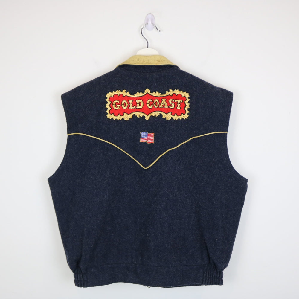 Vintage 2004 National Finals Rodeo Gold Coast Wool Vest - L-NEWLIFE Clothing