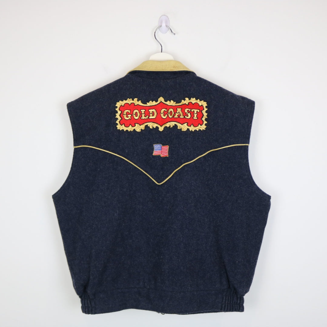 Vintage 2004 National Finals Rodeo Gold Coast Wool Vest - L-NEWLIFE Clothing