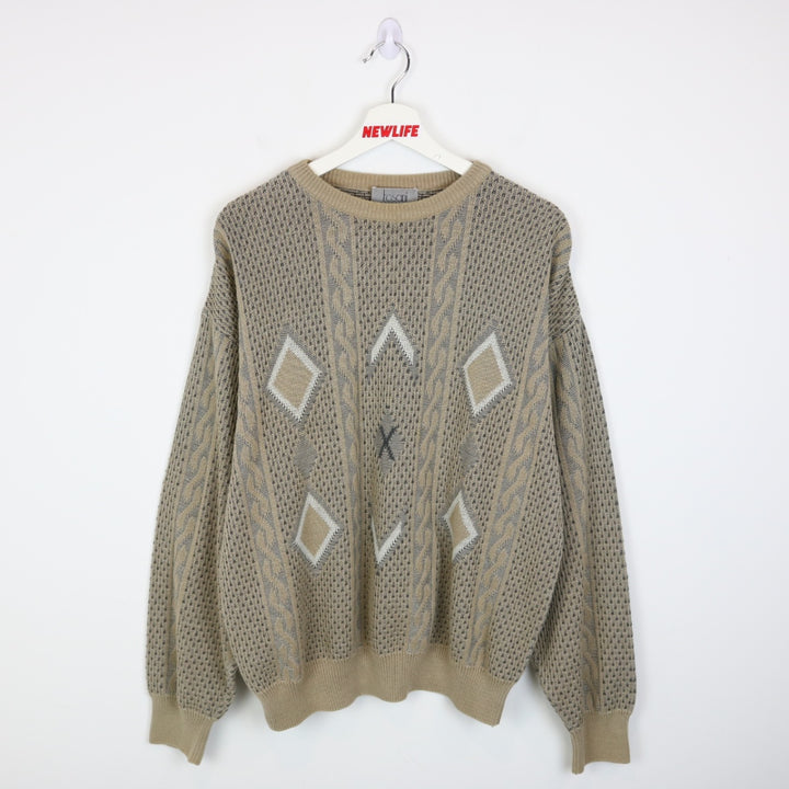 Vintage 90's Tosani Patterned Knit Sweater - M-NEWLIFE Clothing