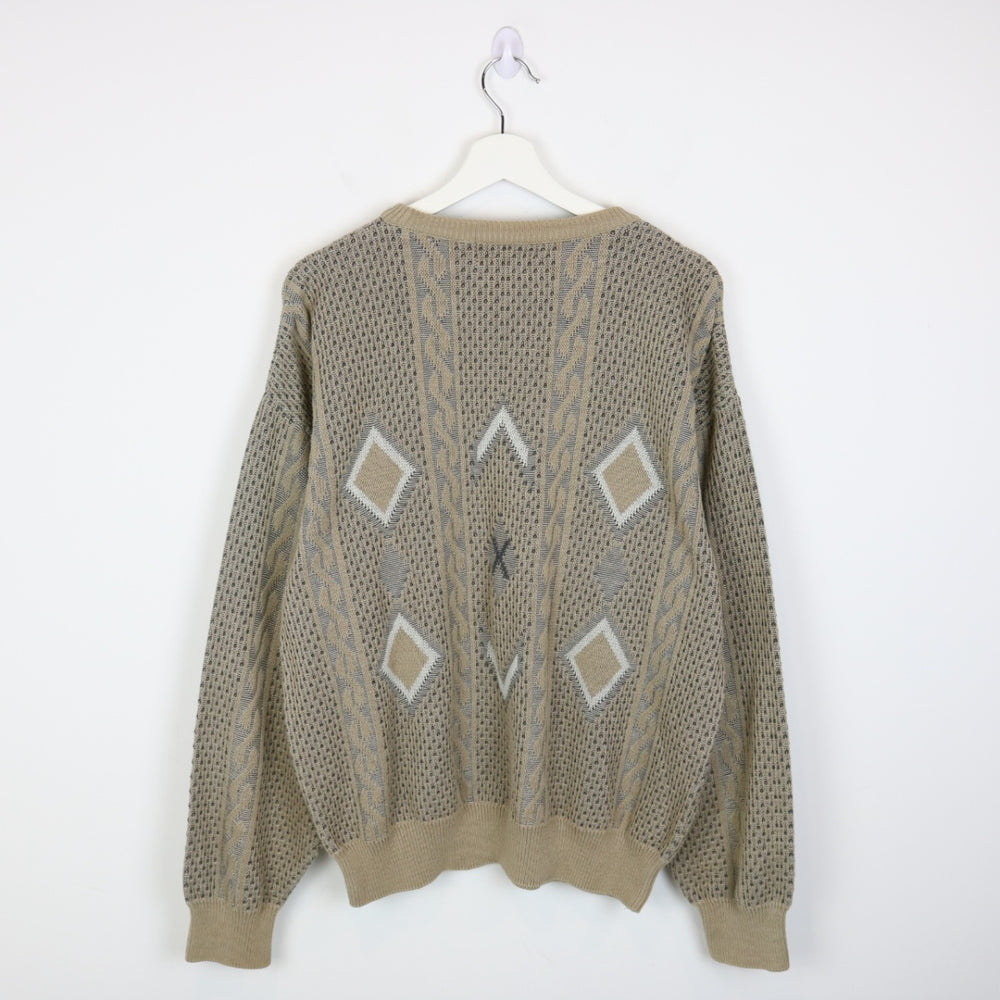 Vintage 90's Tosani Patterned Knit Sweater - M-NEWLIFE Clothing