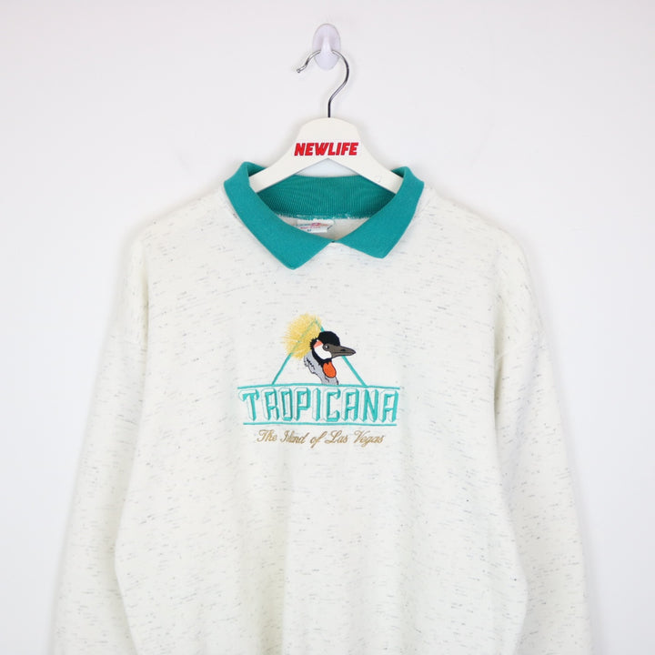 Vintage 90's Tropicana Las Vegas Collared Crewneck - M-NEWLIFE Clothing