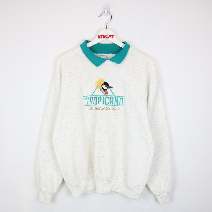 Vintage 90's Tropicana Las Vegas Collared Crewneck - M-NEWLIFE Clothing