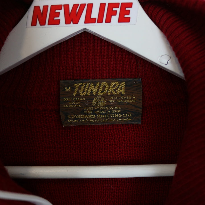 Vintage 80's Tundra Wool Knit Zip Up Jacket - S-NEWLIFE Clothing