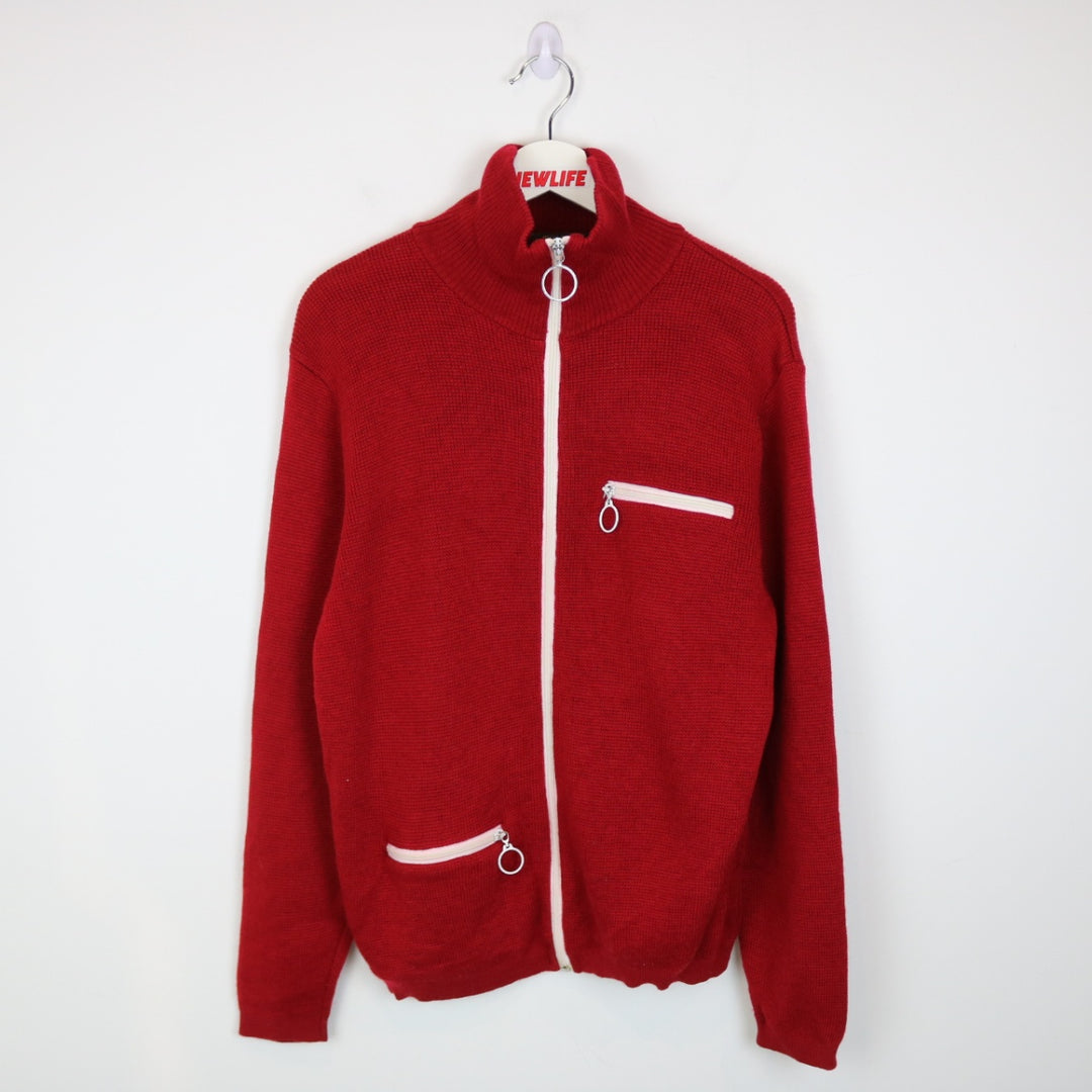 Vintage 80's Tundra Wool Knit Zip Up Jacket - S-NEWLIFE Clothing