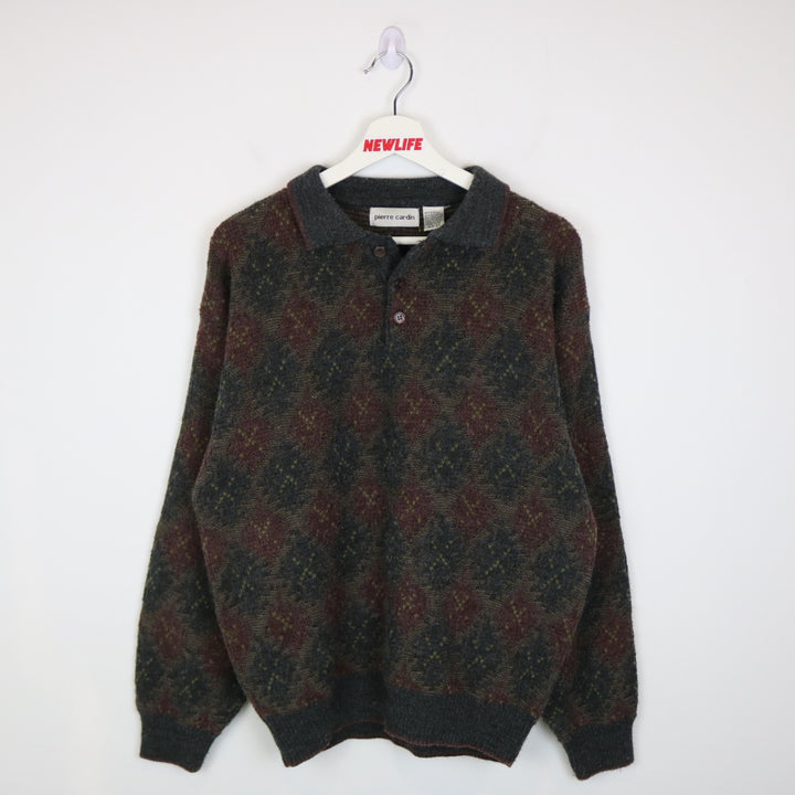 Vintage 90's Pierre Cardin Collared Knit Sweater - M-NEWLIFE Clothing