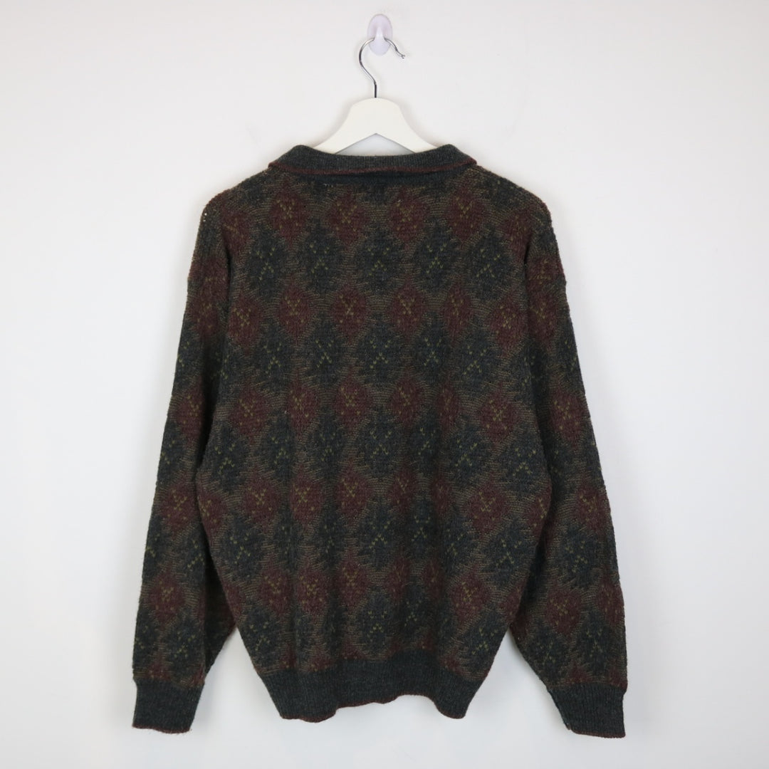 Vintage 90's Pierre Cardin Collared Knit Sweater - M-NEWLIFE Clothing