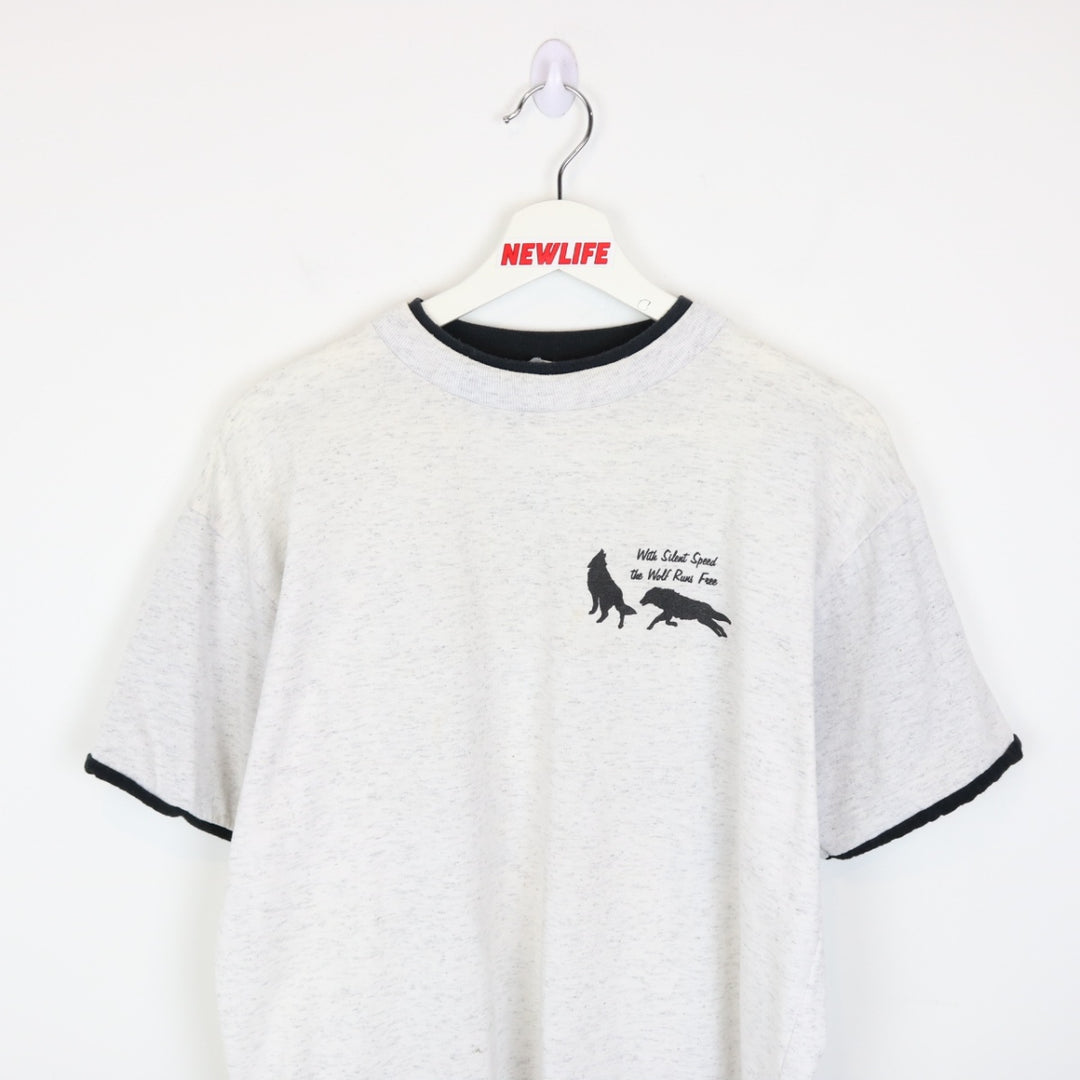 Vintage 90's Wolf Nature Tee - L-NEWLIFE Clothing