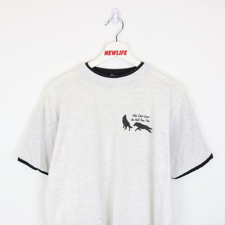 Vintage 90's Wolf Nature Tee - L-NEWLIFE Clothing