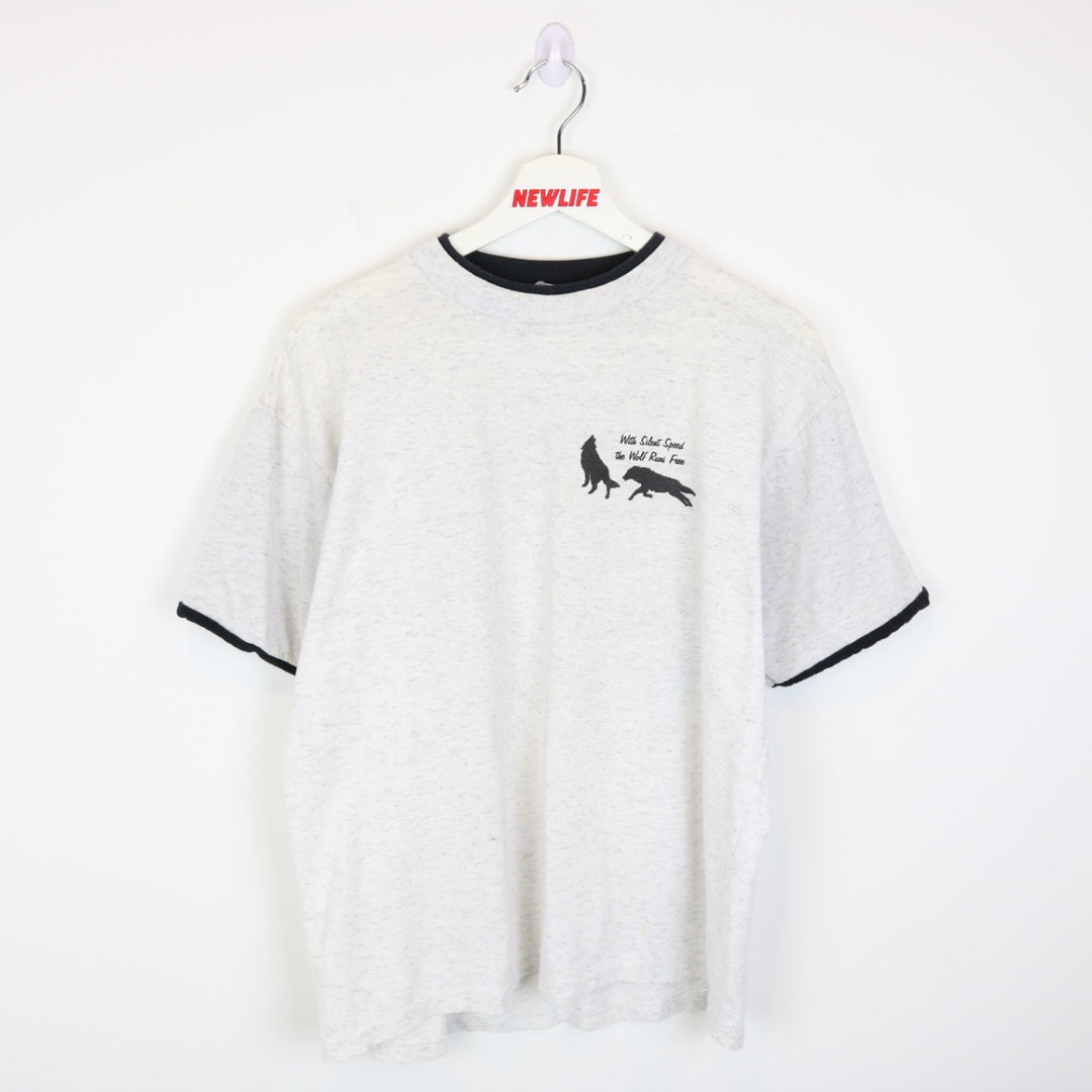 Vintage 90's Wolf Nature Tee - L-NEWLIFE Clothing