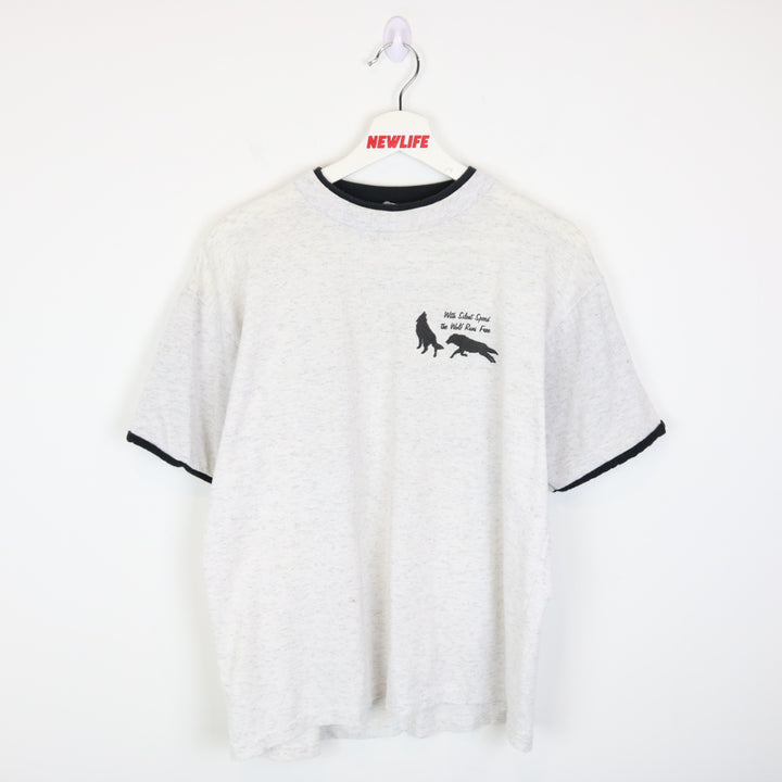 Vintage 90's Wolf Nature Tee - L-NEWLIFE Clothing