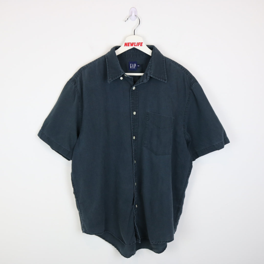 Vintage 90's GAP Linen Short Sleeve Button Up - L-NEWLIFE Clothing