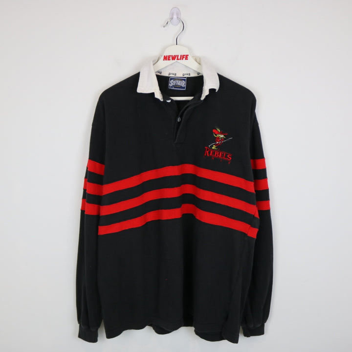 Vintage 90's University of Las Vegas Rebels Long Sleeve Polo Shirt - XL-NEWLIFE Clothing