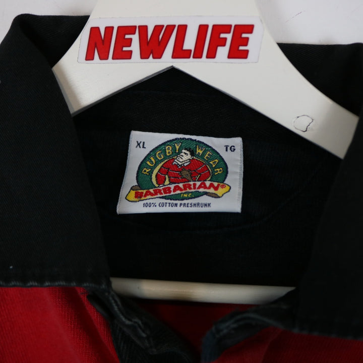 Vintage 00's Striped Rugby Polo Shirt - L-NEWLIFE Clothing