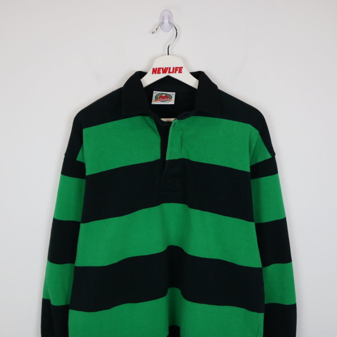 Vintage 00's Striped Rugby Polo Shirt - XL-NEWLIFE Clothing