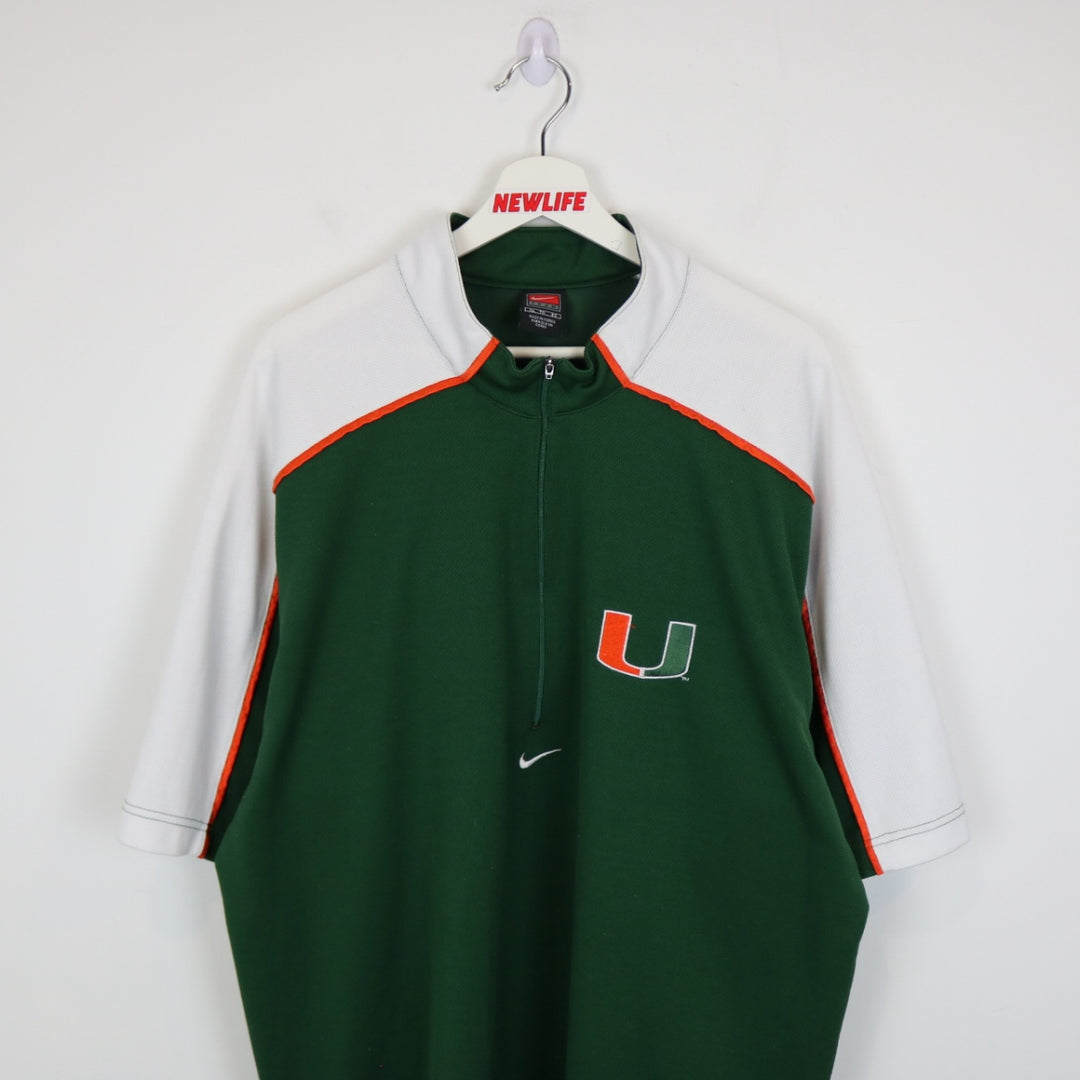 Vintage 90's University of Miami Half Zip Pullover - XL-NEWLIFE Clothing