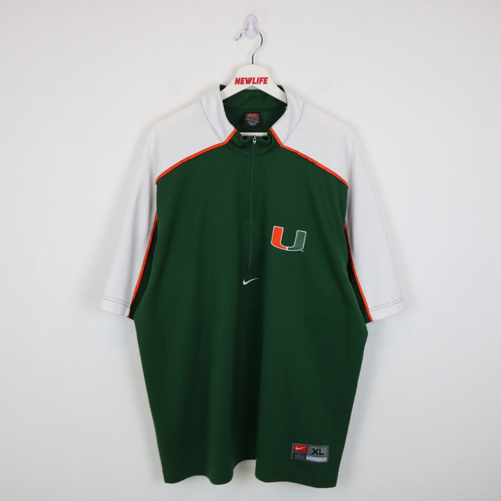 Vintage 90's University of Miami Half Zip Pullover - XL-NEWLIFE Clothing