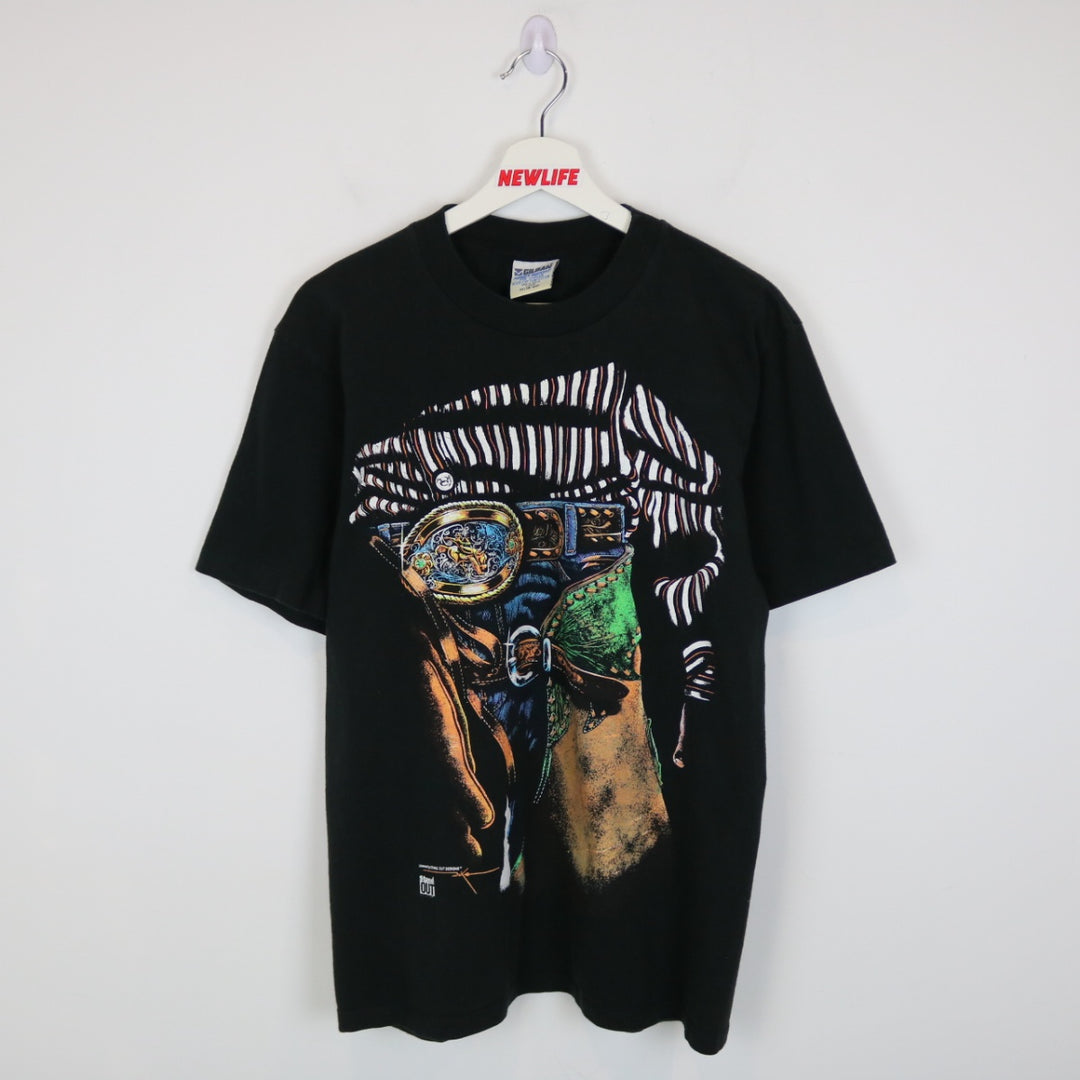 Vintage 90's Cowboy Standout Designs Tee - M-NEWLIFE Clothing