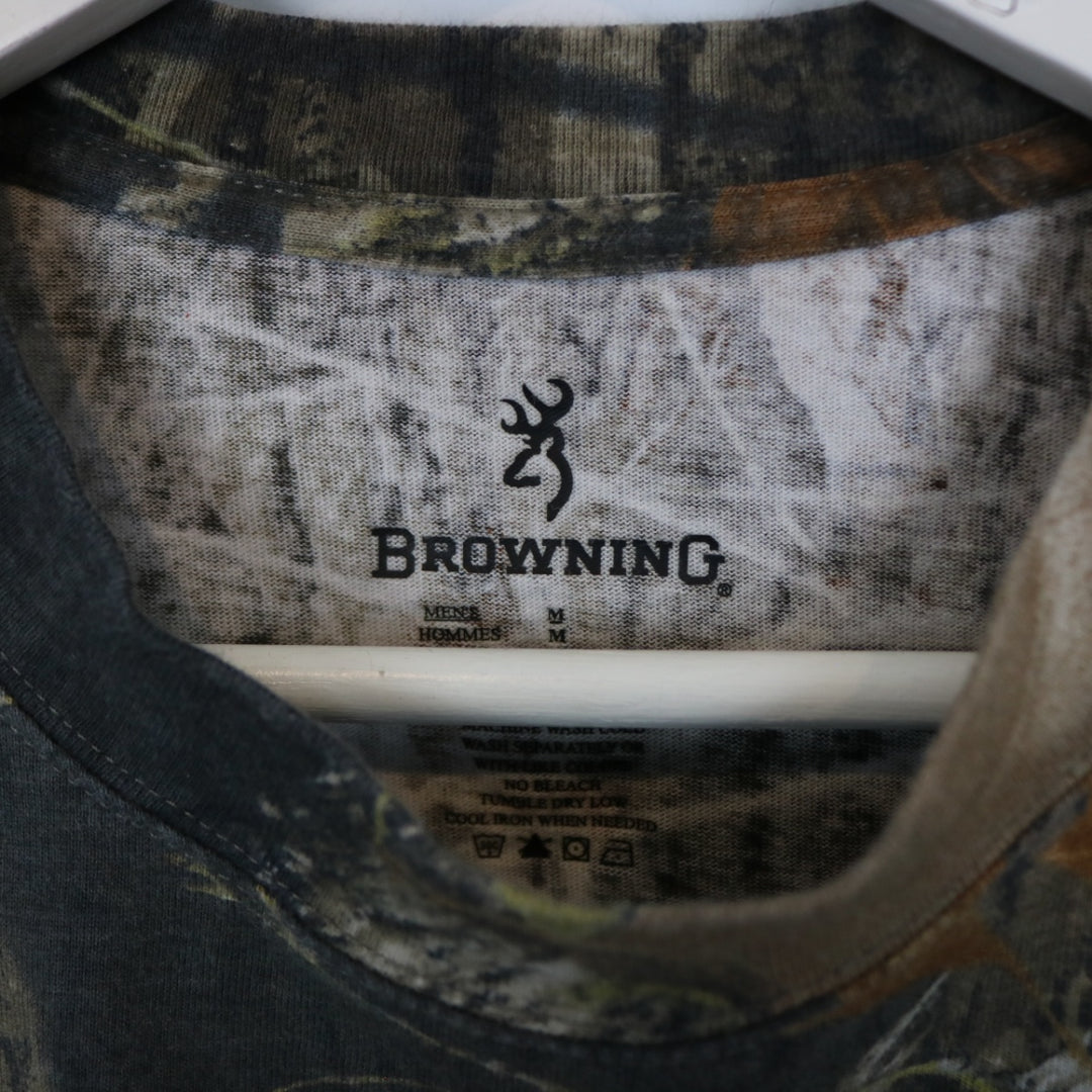 Y2K Browning Real Tree Camo Long Sleeve Tee - L-NEWLIFE Clothing