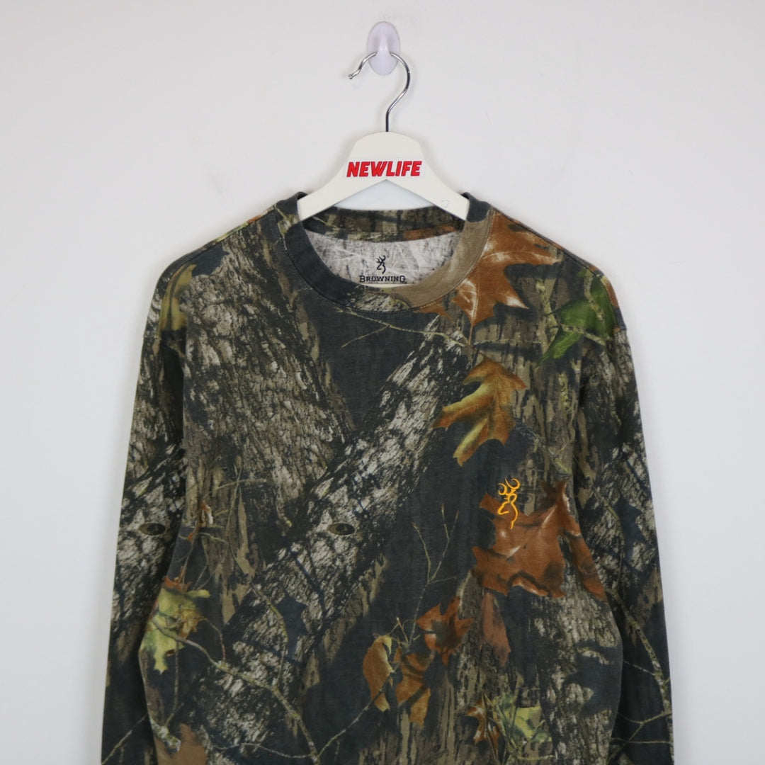 Y2K Browning Real Tree Camo Long Sleeve Tee - L-NEWLIFE Clothing