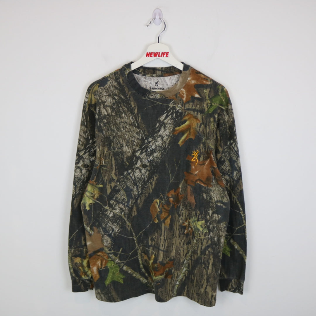 Y2K Browning Real Tree Camo Long Sleeve Tee - L-NEWLIFE Clothing