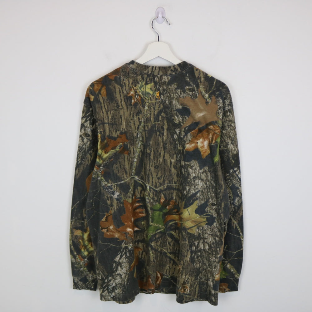 Y2K Browning Real Tree Camo Long Sleeve Tee - L-NEWLIFE Clothing