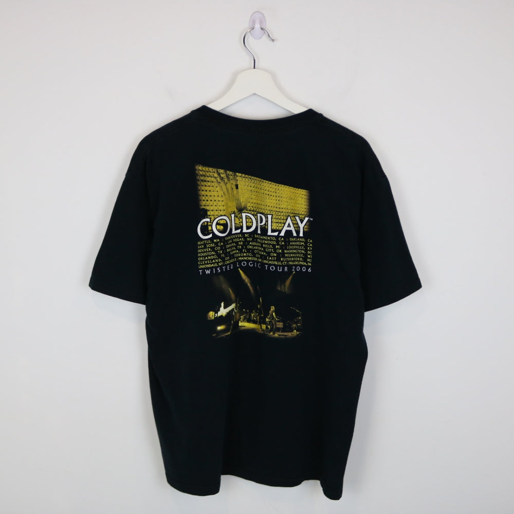 Vintage 2006 Coldplay Twisted Logic Tour Tee - L-NEWLIFE Clothing