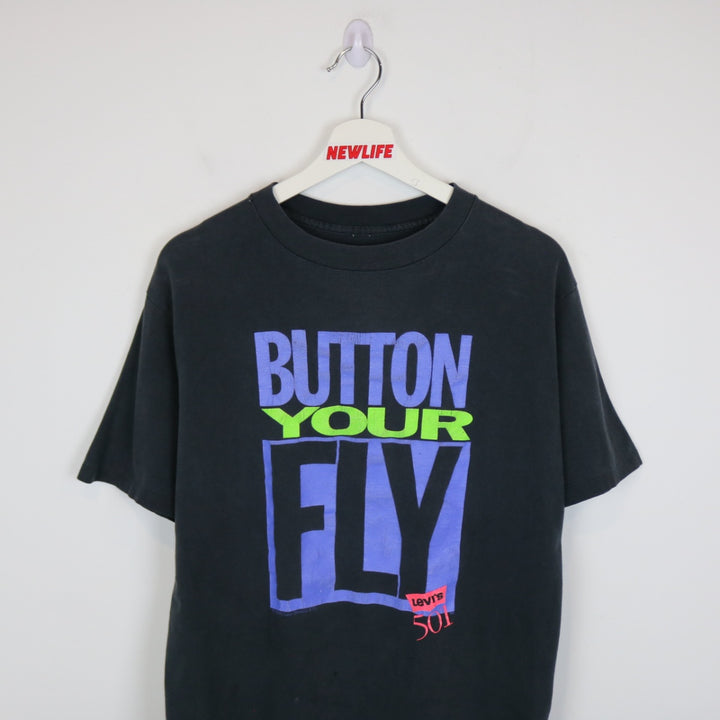 Vintage 90's Button Your Fly Levi's 501 Tee - M-NEWLIFE Clothing