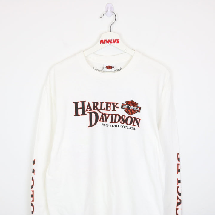 2015 Harley Davidson Red Deer Long Sleeve Tee - L-NEWLIFE Clothing