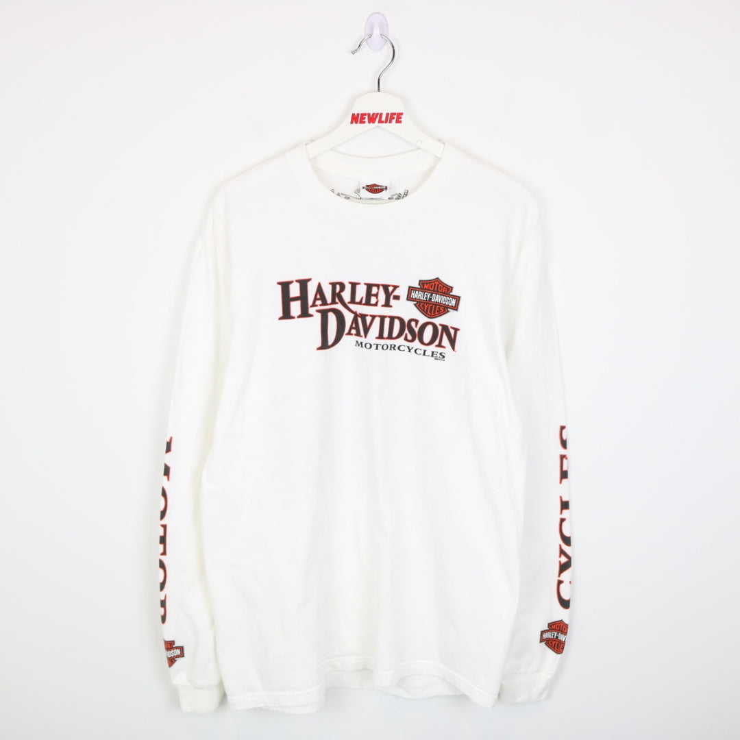 2015 Harley Davidson Red Deer Long Sleeve Tee - L-NEWLIFE Clothing