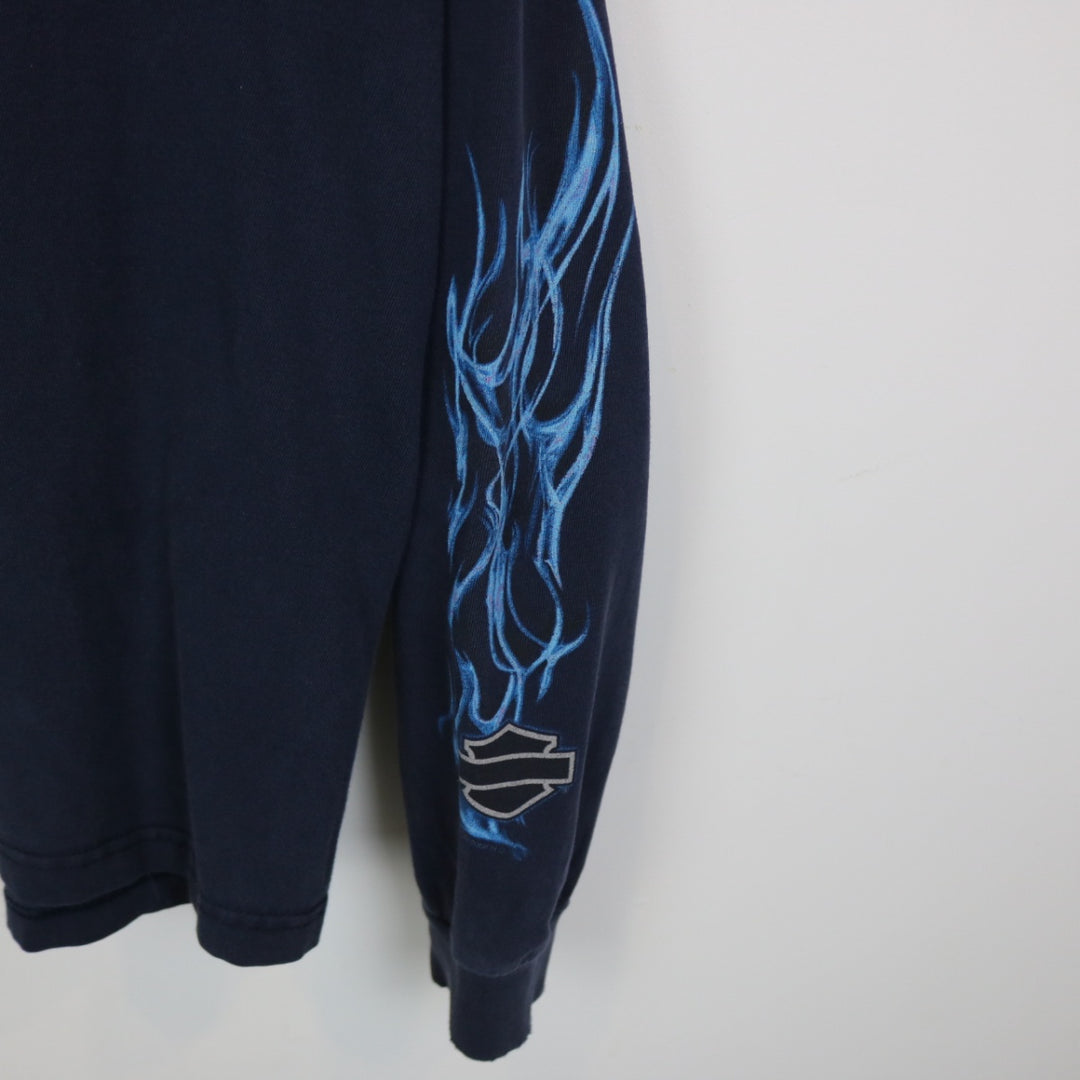 Vintage 00's Harley Davidson Lethbridge Alberta Long Sleeve Tee - XL-NEWLIFE Clothing