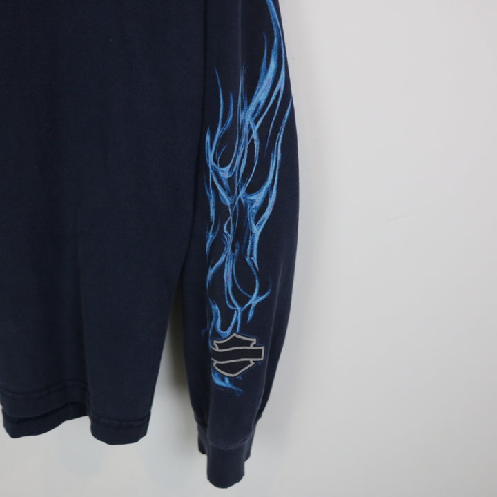 Vintage 00's Harley Davidson Lethbridge Alberta Long Sleeve Tee - XL-NEWLIFE Clothing