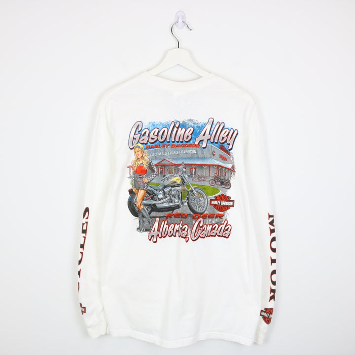 2015 Harley Davidson Red Deer Long Sleeve Tee - L-NEWLIFE Clothing