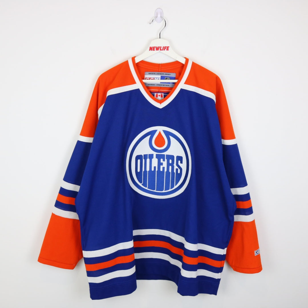 Vintage 90's Edmonton Oilers NHL CCM Jersey - XXL-NEWLIFE Clothing