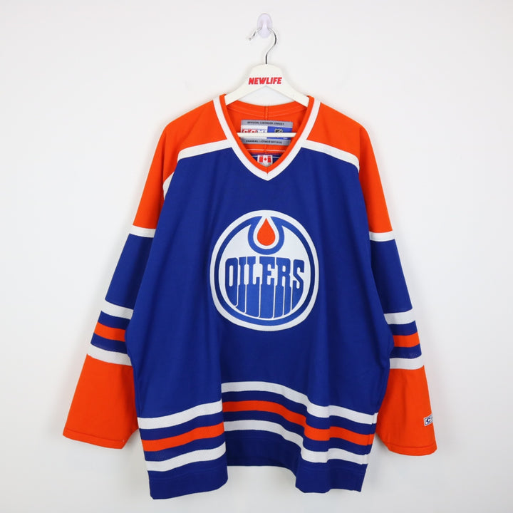 Vintage 90's Edmonton Oilers NHL CCM Jersey - XXL-NEWLIFE Clothing