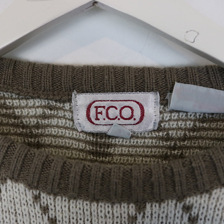 Vintage 90's FCO Patterned Knit Sweater - M-NEWLIFE Clothing