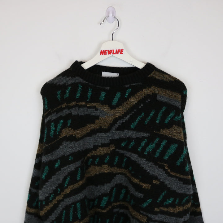 Vintage 80's Bellisimo Patterned Knit Sweater - L-NEWLIFE Clothing