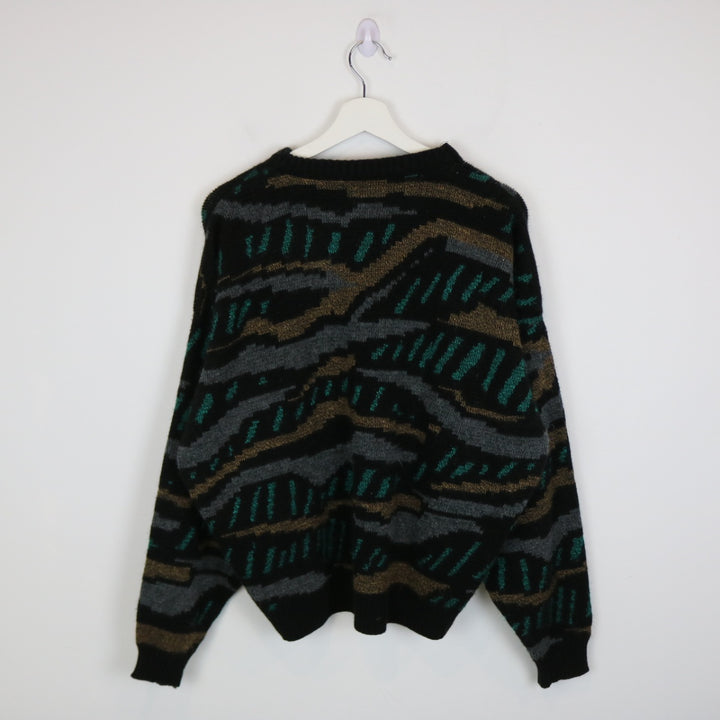 Vintage 80's Bellisimo Patterned Knit Sweater - L-NEWLIFE Clothing