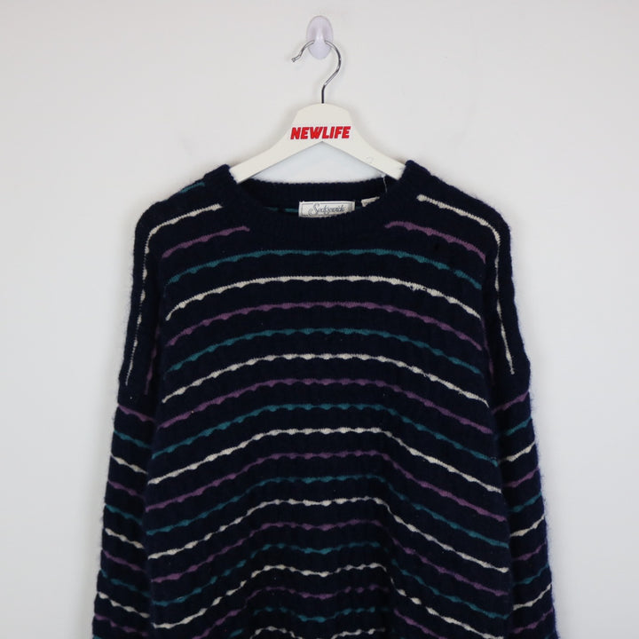 Vintage 80's Sedgewick Patterned Wool Knit Sweater - L-NEWLIFE Clothing