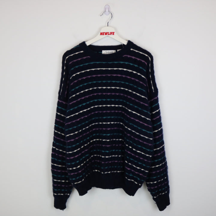 Vintage 80's Sedgewick Patterned Wool Knit Sweater - L-NEWLIFE Clothing