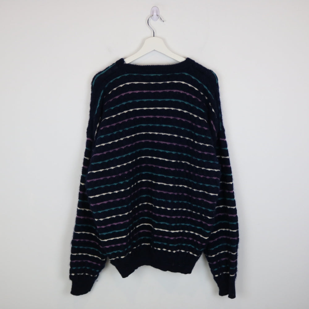 Vintage 80's Sedgewick Patterned Wool Knit Sweater - L-NEWLIFE Clothing