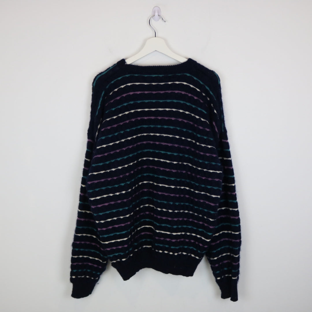 Vintage 80's Sedgewick Patterned Wool Knit Sweater - L-NEWLIFE Clothing