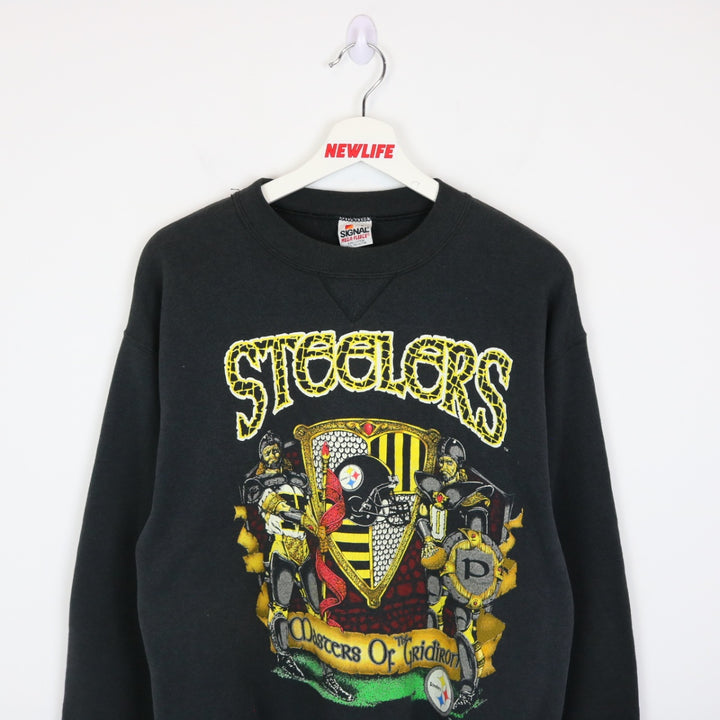 Vintage 1990 Pittsburgh Steelers Masters of Gridiron Crewneck - M-NEWLIFE Clothing