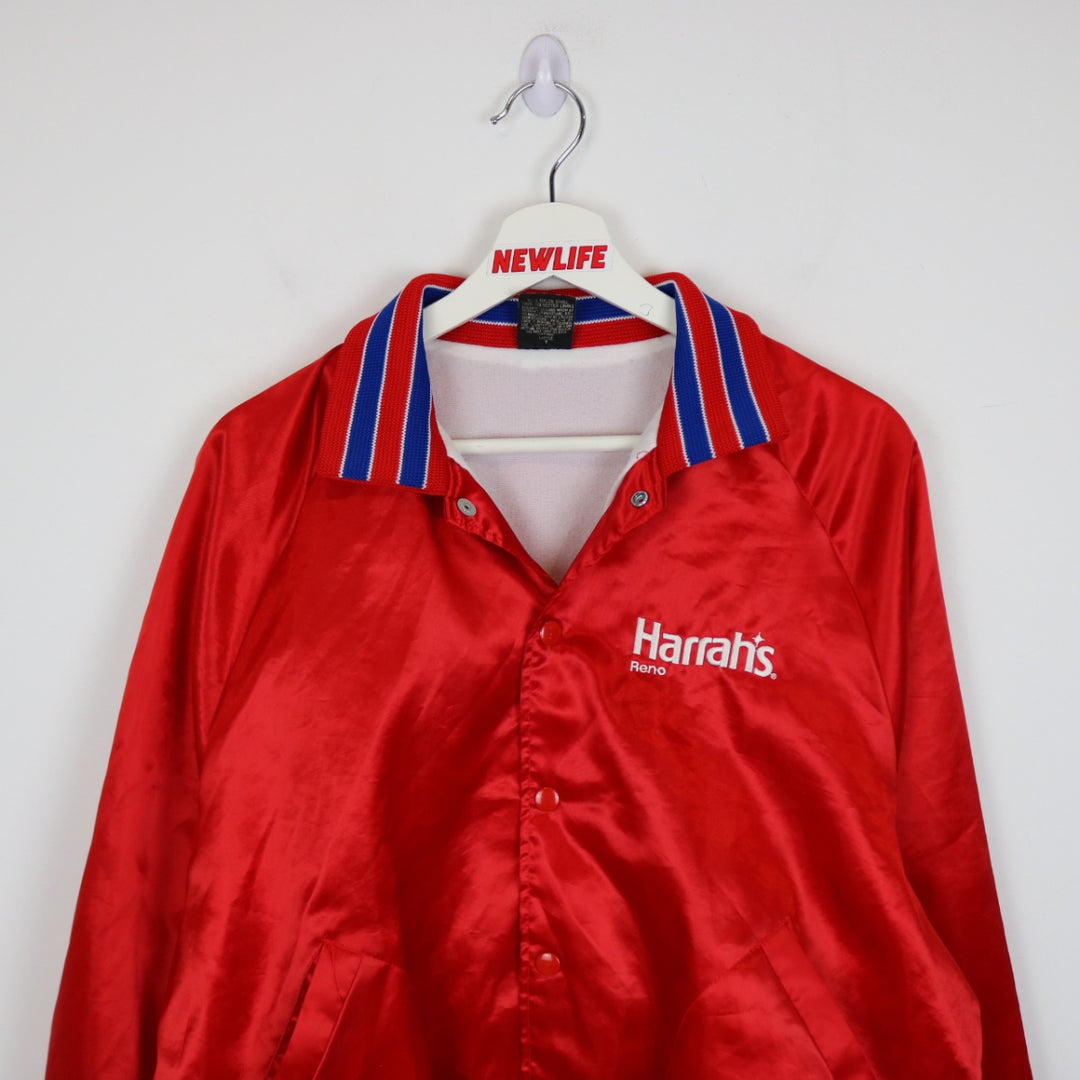 Vintage 70's Harrah's Grand Slam Slot Tournament Satin Jacket - L-NEWLIFE Clothing