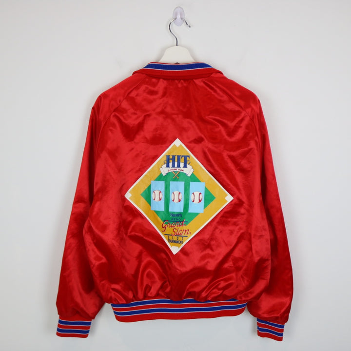 Vintage 70's Harrah's Grand Slam Slot Tournament Satin Jacket - L-NEWLIFE Clothing
