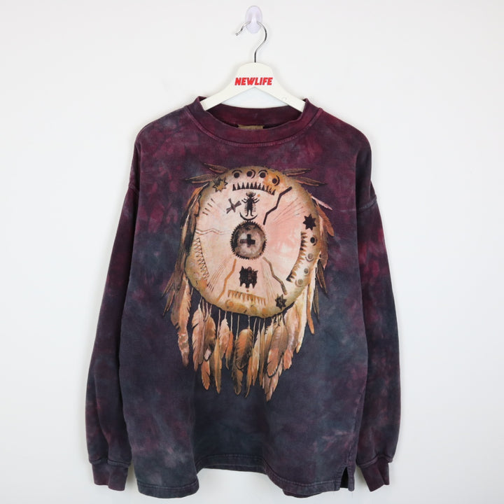 Vintage 90's Dreamcatcher Tie Dye Crewneck - L-NEWLIFE Clothing