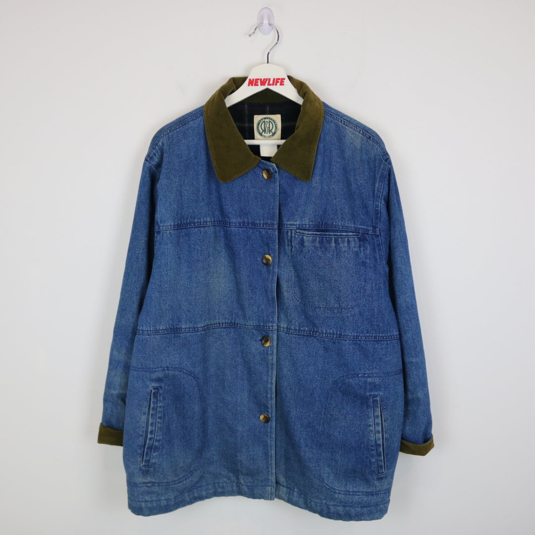 Vintage R&R Flannel Lined Denim Chore Jacket - L-NEWLIFE Clothing