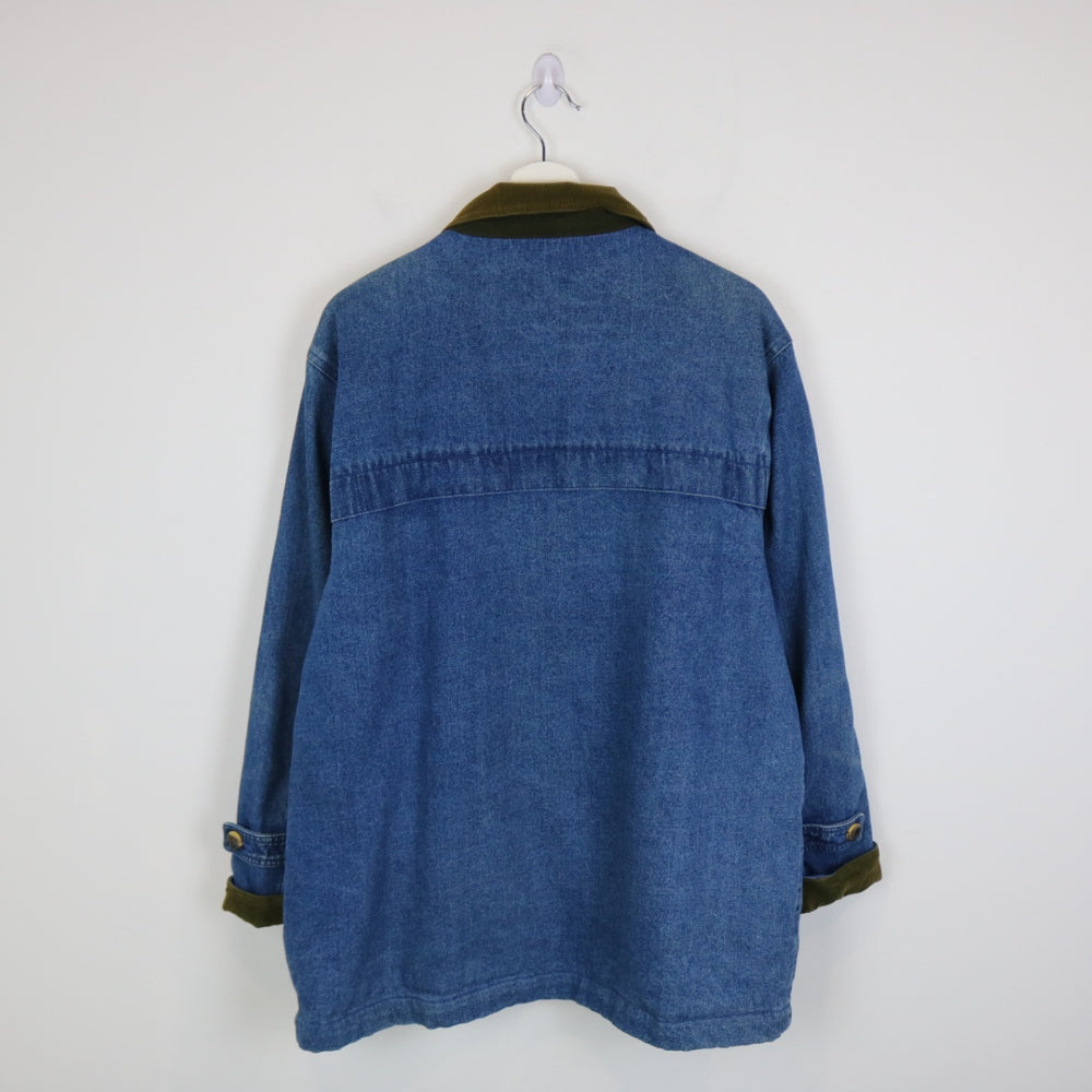 Vintage R&R Flannel Lined Denim Chore Jacket - L-NEWLIFE Clothing
